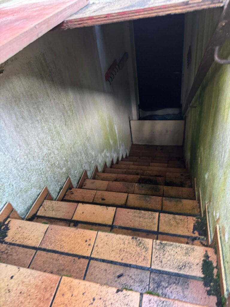 Treppenabgang vor der Oberflächenausführung