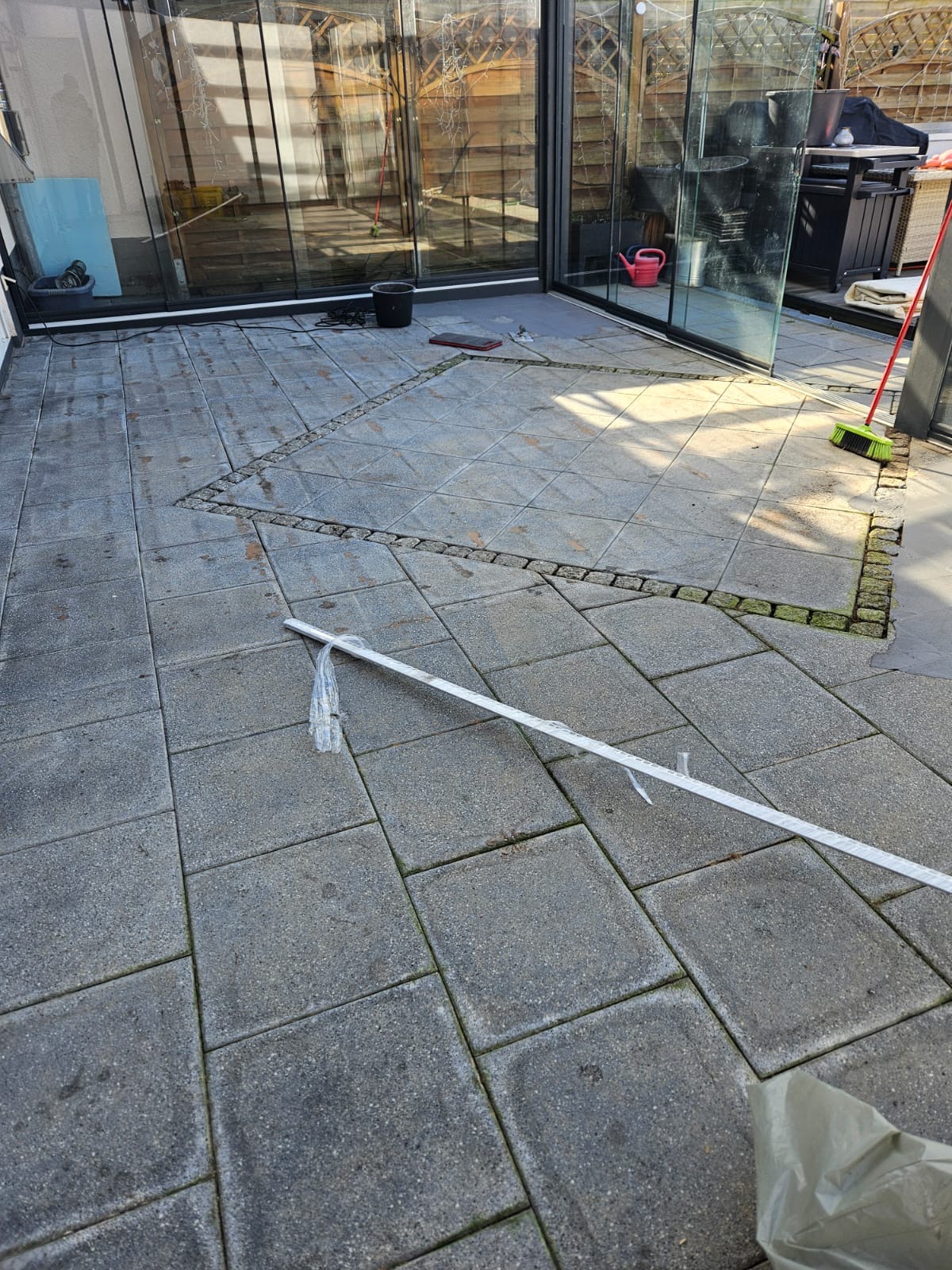 Verglaste Terrasse / Wintergartenbereich vorher